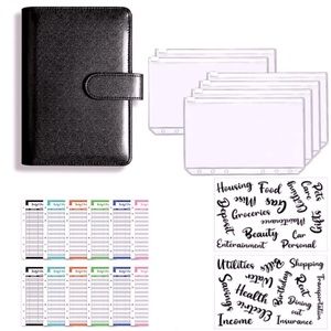 Budget Planner- size A6 black glitter